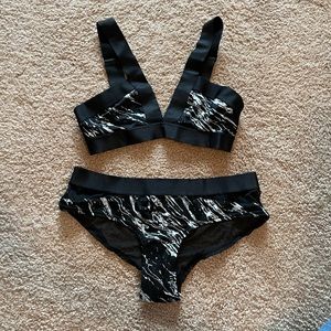 Black and White Bralette Set